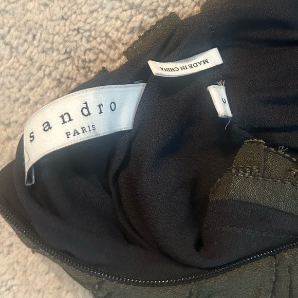 Sandro Black Ruffle Mini Dress - Picture 6 of 7